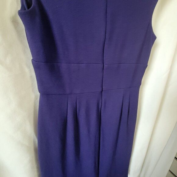 Eliza J Dress Sleeveless Cobalt Blue dressy sz 12 vtg zip belt V-neck timeless - Picture 11 of 17